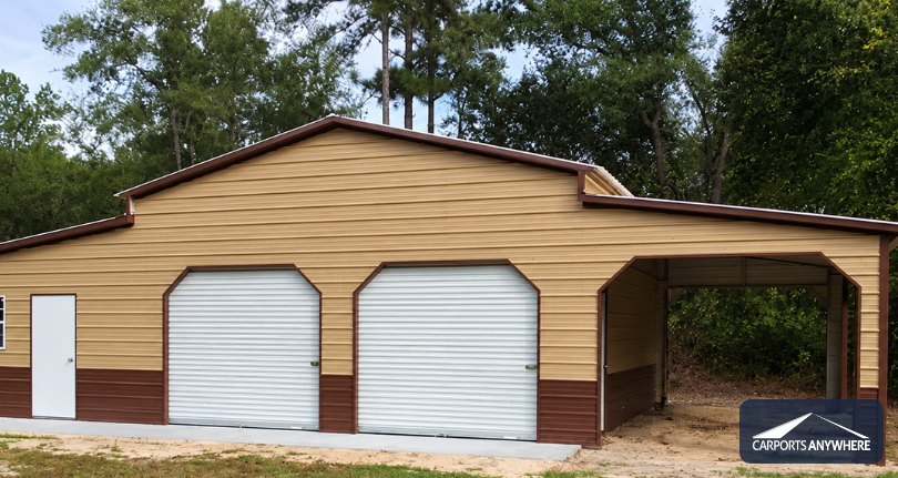 Carports Anywhere barn tan