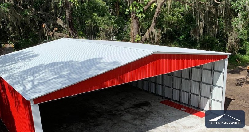 Carports Anywhere carport red trim