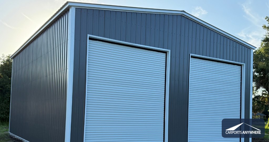 Carports Anywhere garage double rollup