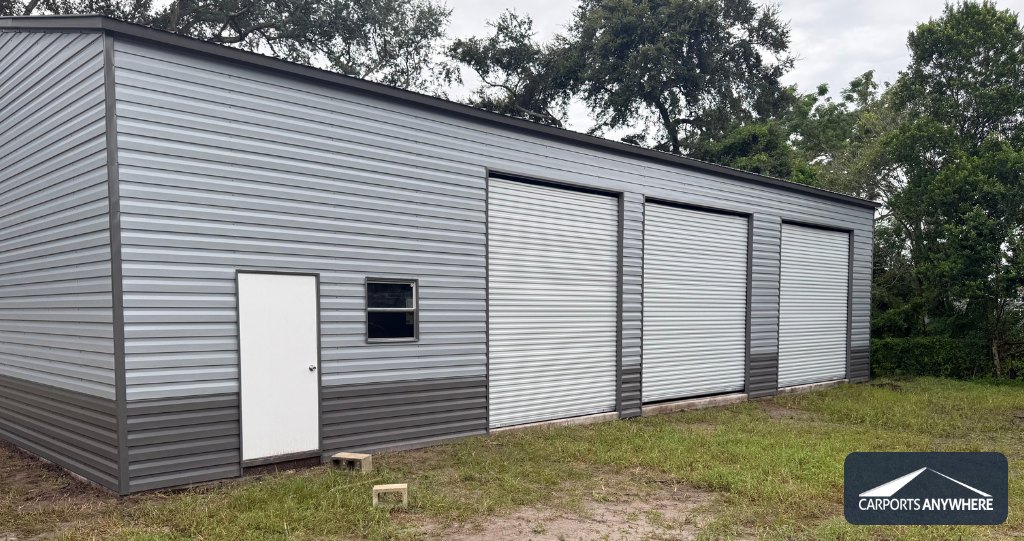 Carports Anywhere garage triple door